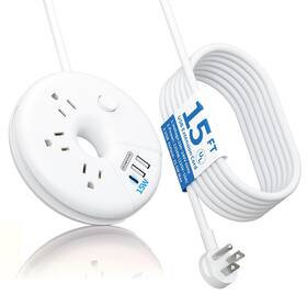 Ntonpower 975428689950 I-donut Extension Cord 15ft Long With 3 Usb Ports 1 C
