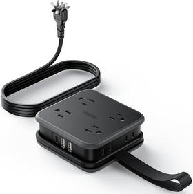 App-8a2u1c-us-xz-bk Ntonpower 2 Prong Power Strip To 3 Adapter 5 Ft 5ft Black