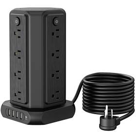 Gt-47 Ntonpower Surge Protector Power Strip Tower With Usb Ports 15 Ft Extension Cord