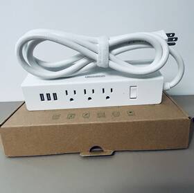 Msp-3a3u-us Ntonpower 3-prong Power Strip With Usb Ports - 3 Outlets 5ft Cable