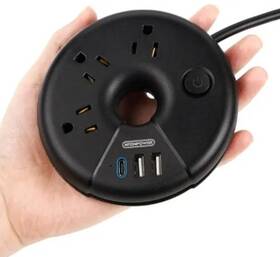 Odr-3a2u1c-us Ntonpower Cruise Ship Approved Power Strip 3 Ac Sockets Usb Ports 4ft Cord