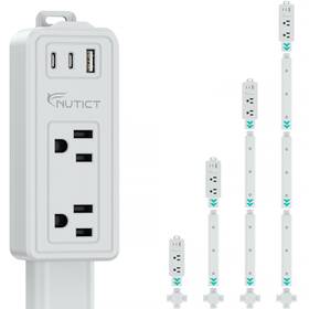 Nt-ea-na04 Nutict Electrical Outlet Extender Stick 2 Ac Outlets And Usbc 1 Usba Port Free A