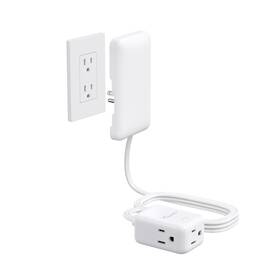 Nt-ec-na01c Nutict Outlet Cover Extension Cord 6ft 3 Outlets Surge Protector Indoor Flat