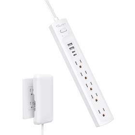 Nt-ps-na03c Nutict Outlet Cover Extension Cord Short 3ft Flat Plug Power Strip With 5-outlet And