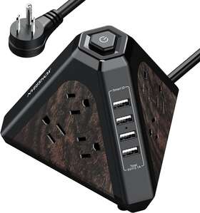 Nveeshox 313097766798 Power Strip Tower Surge Protector 9 Ac Outlets And 4 Usb Ports 6.5 Ft Cord
