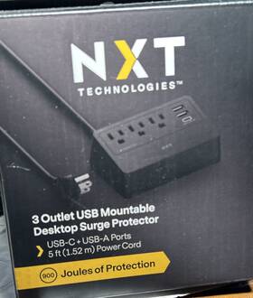 Nxt 718103431187 Three Outlet Usb Multiple Desktop Surge Protector
