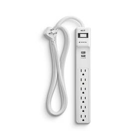 Nx54315 Nxt Technologies 6-outlet 2 Usb Surge Protector 6ft Cord 900 Joules