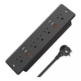 Objlgev 313015694660 13 In 1 Recessed Power Strip Flat Plug Fast Charging Furniture Outlet With Usb S