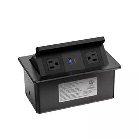 Objlgev 313109532502 Pop Up Power Outlet 2-outlets 1-port Usb-a Usb-c Surge Protector With 15