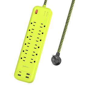 Omn-psk-xpusb-4 Omnibar Omnpskxpusb4 Usb Surge Protector Power Strip 12 Outlets 4 Ports 6ft