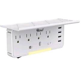 B08t1nvplp On2no Socket Outlet Shelf Surge Protector Wall 4ac And 4 Usb