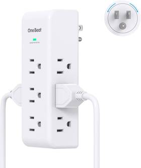 One Beat 313111447481 Surge Protector Outlet Extender With Rotating Plug 9 Ac Multi Wall