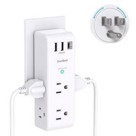 One Beat 689338468272 Surge Protector Outlet Extender With Rotating Plug - 6 Ac Multi