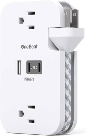 One Beat 705353077586 Travel Essentials Cruise Ship Power Strip With Usb Ports 2 Outlets 3