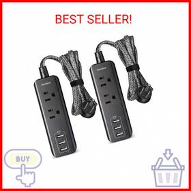 One Beat 705353313899 2 Pack Power Strip With Usb Outlets And 3 Ports 3.1a 15w Travel S
