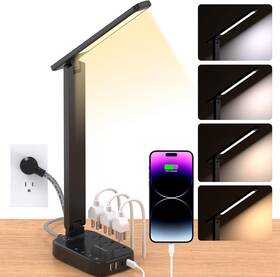 Ob3ldc2b One Beat Power Strip With Led Desk Lamp 3 Outlets 4 Usb Ports 2 Usbc Modes 5 Level To