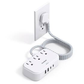 Ob5wc2 One Beat 1 Pack Cruise Essentials 5 Ft Flat Extension Cord 3 Outlets 4 Usb Ports 2 U