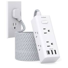 Ob6w3csh One Beat 25 Ft Extension Cord With Multiple Outlets Flat Plug Power Strip Surge Prote