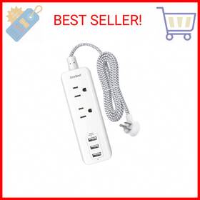 Th8096 One Beat Power Strip With Usb - 2 Outlets 3 Ports 3.1a 15w Desktop Charging Statio