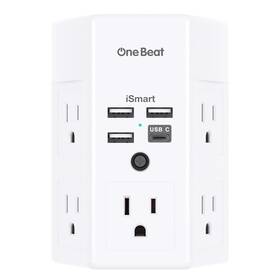 Wd-r1203u One Beat Surge Protector 5 Outlets Extender With 4 Usb Ports C 3-side 1800j Pow