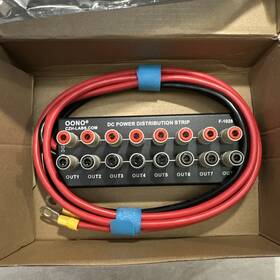 F-1043 Oono F-1028/f-1043 Banana Jack 8 Outlet Dc Power Distribution Strip With Cable Black