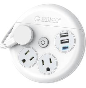 Orico 445009163166 Travel Power Strip 3 Outlets With Usb Ports 1 C 4 Ft Wrapped Around Fl