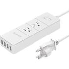 Ipc2a4uv2uswh Orico Surge Protector Power Strip Cord Usb Charger Ports Charges
