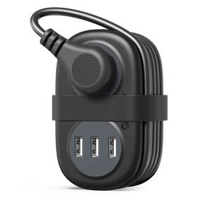 Orico-pw-3a1u2c-us Orico 10x Flat Plug Extension Cord 2 Outlet 3usb Extender Surge Protector Power Strip