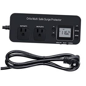 Ortis 445005022009 Double Outlet Rv Appliance Surge Protector Black