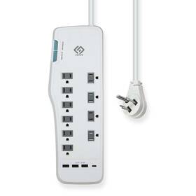 Oskos 082721411211 Surge Protector Power Strip 10 Outlets Four Usb 3.4a Ports 3a 1c 6ft Ext