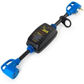 Xn115p-a Osmonda 30 Amp Rv Surge Protector With Circuit Analyzer Dual Extension Cord Design