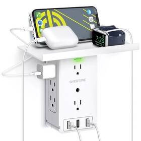 Otwp8o3usb Overtime Universal Wall Charging Station 8 Ac Outlets 3 Usb Ports