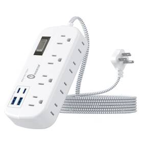 Overtop 653998477219 Power Strip Surge Protector 8 Outlets With 4 Usb Ports 2 C Mult