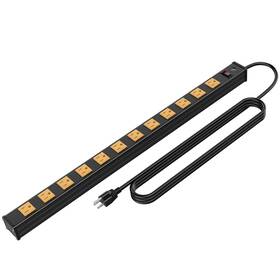 Oviitech 606719353811 12 Outlets Heavy Duty Metal Socket Power Stripoviitech 6-foot Long Extension