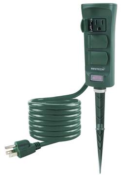 Oviitech 658848224548 6-outlet Outdoor Yard Power Stake With Protective Cover And On/off Switch 9 F