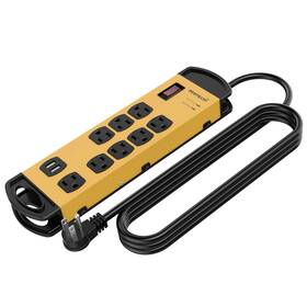 Oviitech 717877562677 8 Outlets Mountable Heavy Duty Surge Protector Metal Power Strip Wit