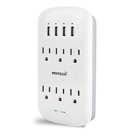 Ports4.2a Oviitech 717877562738 6 Outlet Extender With 4 Usb Charging Totalwall Mount Plugs 9