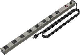 Oviitech 727431634245 8 Outlets Surged Aluminum Alloy Heavy Duty Metal Black Silver