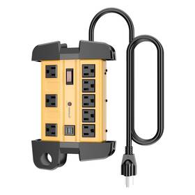 Oviitech 727431634351 Heavy Duty Surge Protector Power Strip With Usb 8 Outlet 2