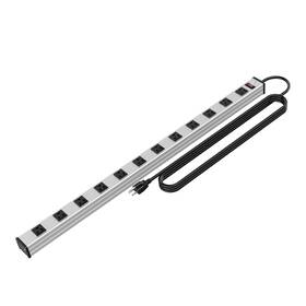 Oviitech 727431634405 12 Outlets Metal Power Stripmountable Heavy Duty Strip With 6ft Long Ex