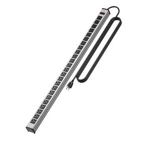 Oviitech 727431634894 24 Outlets Extra Long Power Stripheavy Duty Metal Socket Stripmetal