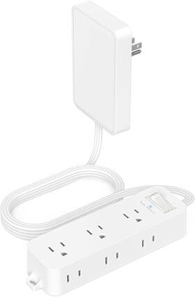 Paewok 726084671614 Flat Outlet Extender With Detachable Cover Wall Extension Cord