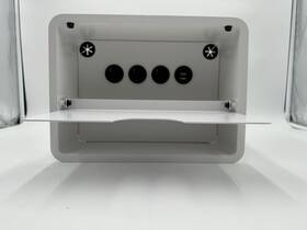 Bb3p-8t241-9003m-mr1 Pair Office Table Bento Power Station Unit Outlet Strip With Storage White