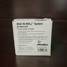 Panamax 050616007351 Miw-power Max In-wall System Ac Base Unit