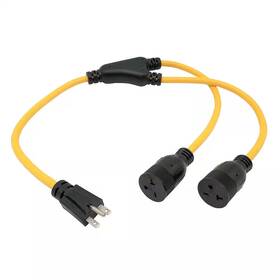 6-20r Parkworld 726084420458 3 Ft. 12/3 3-wire Nema 6-15 Splitter 6-15p To 2 6-15r T-blade For R