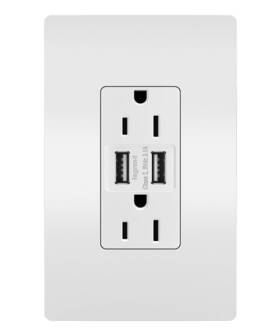 Pass & Seymour Tm826usbwccv8 Legrand Radiant Tm826usbwccv6 15 Amp Decorator Duplex Tamper Resistant Outlet