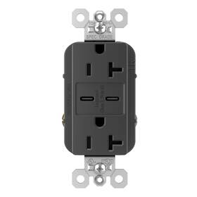 Tr20usbcc6bk Pass & Seymour Legrand 20 Amp Tamper-resistant Heavy-duty Specification Grade D