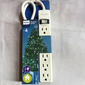 00030878448840 Philips 2 Feet 6-outlet Power Strip Cord With Surge Protector Brand New Unused