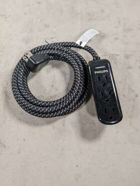 Philips 030878424943 Extension Cord With Surge Protection 8ft Type 3spd