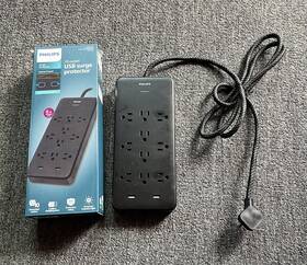2880j Philips 030878794909 10-outlet Surge 6ft Braided Cord - Black